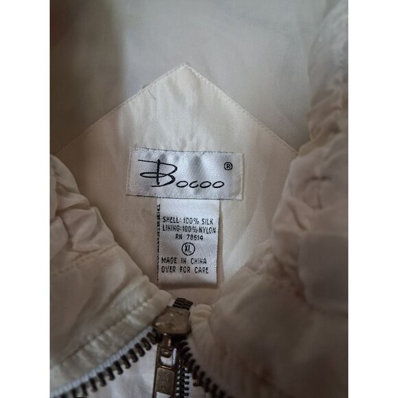 VTG Bocoo Track Suit 100% Silk Jacket Pants 80-90s Windbreaker Y2K Granny Sz XL - Picture 6 of 9